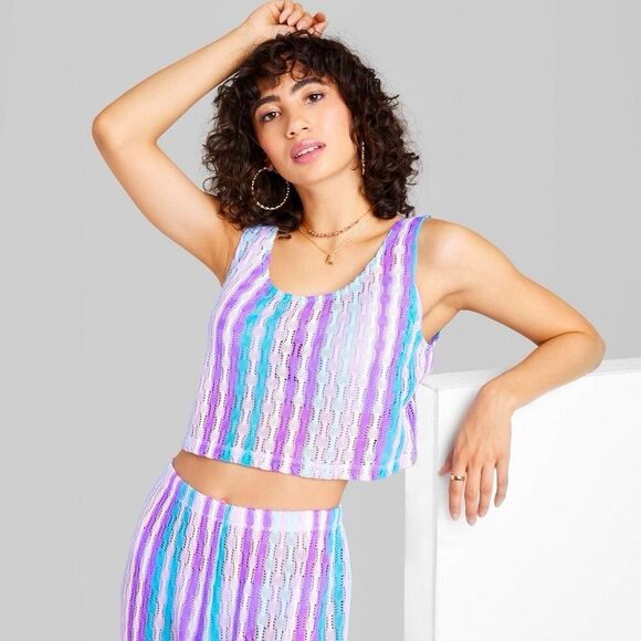 Wild Fable Crochet Stripe 2-Piece Set — Size M | NWT - Picture 2 of 14